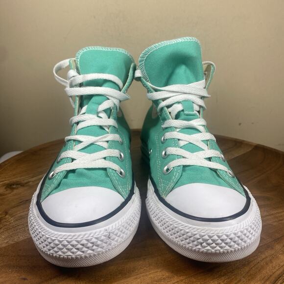Converse Chuck Taylor All Star Womens Green Blue Mint Size 8 High Top Shoes - Picture 3 of 9